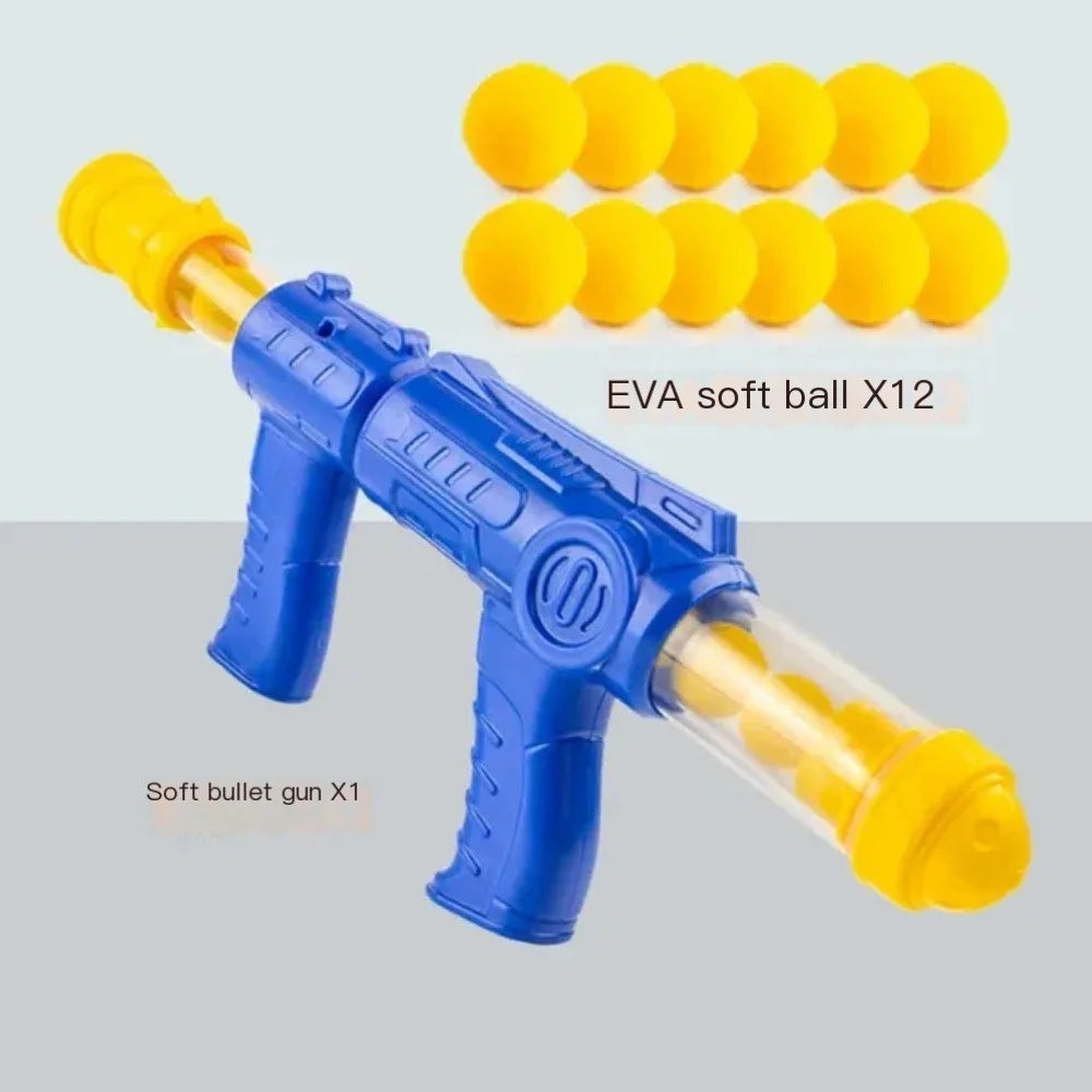 pet Toys Launch Training Interactive Shooter Gun Teaser Plush Ball Pet Creative Games Stretch Mini Pompoms Kittens Supplies