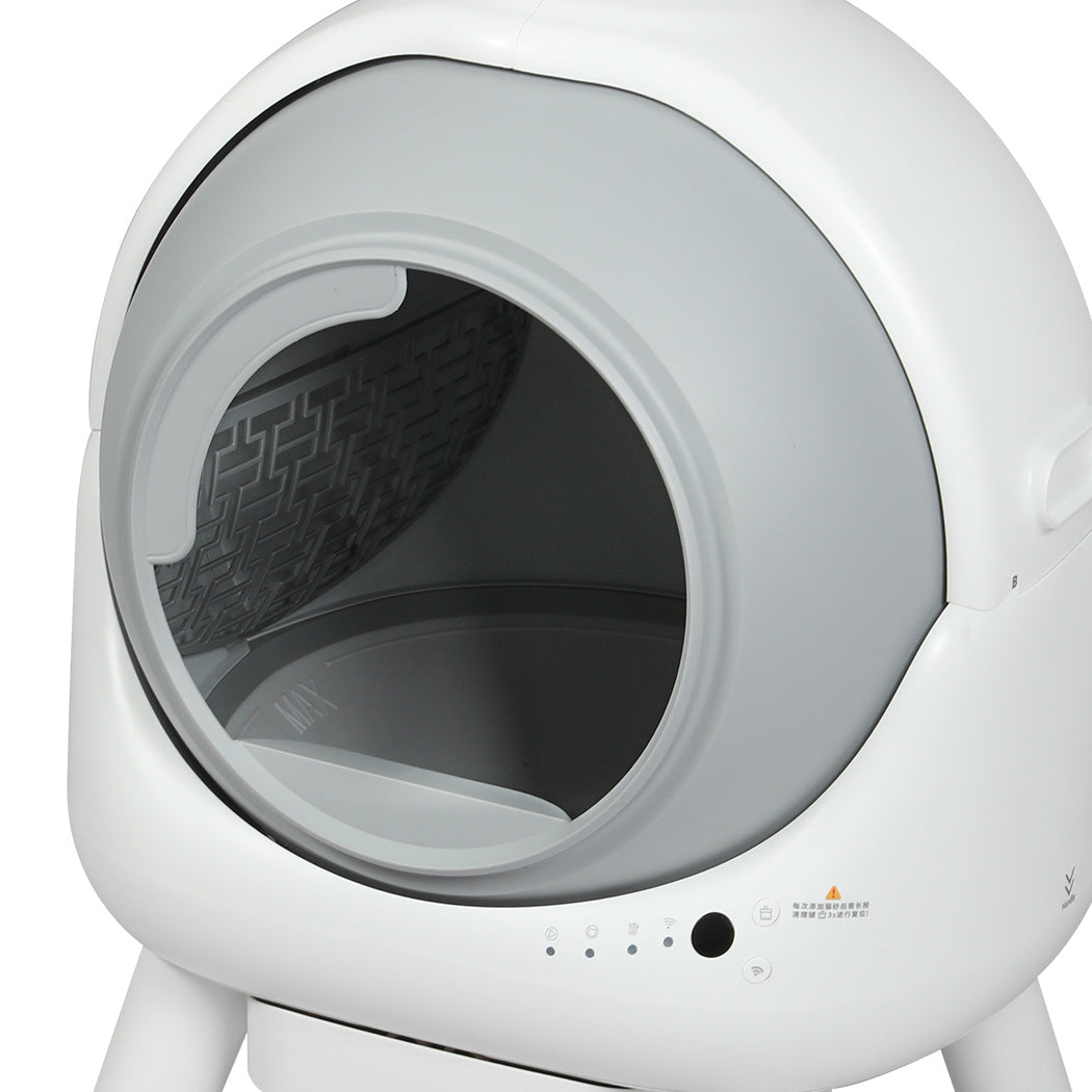 PaWz Smart Self Cleaning Cat Litter Box APP Control White