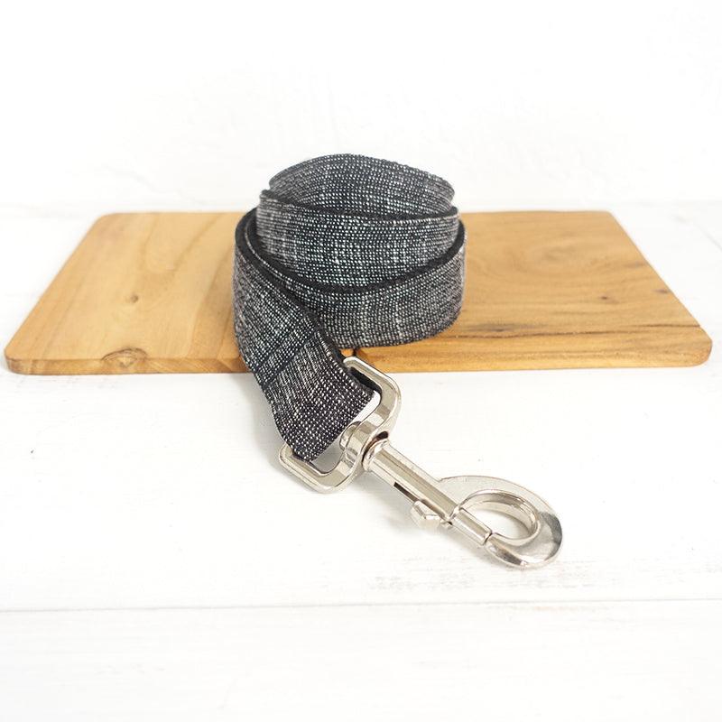 Thicken Soft Dog Collar Set - Elegant Black With Light Gold Accents