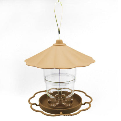 Foldable Bird Feeder With Removable Roof - Outdoor Garden Decor