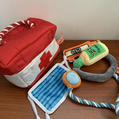 Interactive Plush Squeaky Dog Toy Set: Hide And Seek Fun