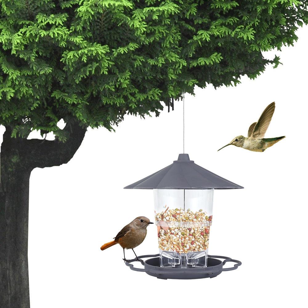 Foldable Bird Feeder With Removable Roof - Outdoor Garden Decor