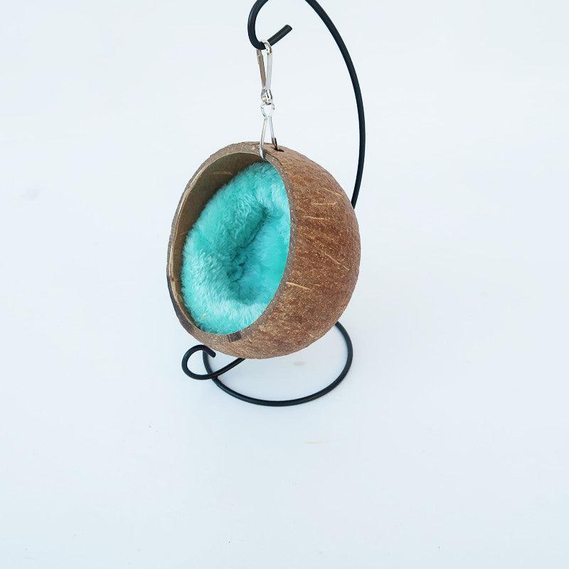 Golden Bear Coconut Shell Hanging Nest For Hamsters And Guinea Pigs