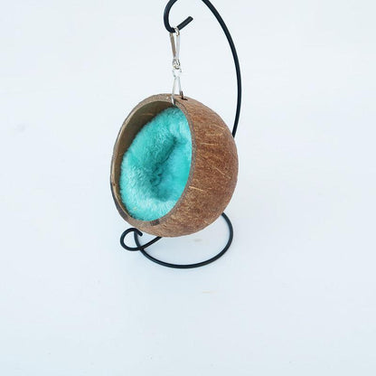 Golden Bear Coconut Shell Hanging Nest For Hamsters And Guinea Pigs