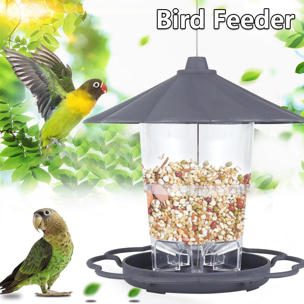 Foldable Bird Feeder With Removable Roof - Outdoor Garden Decor