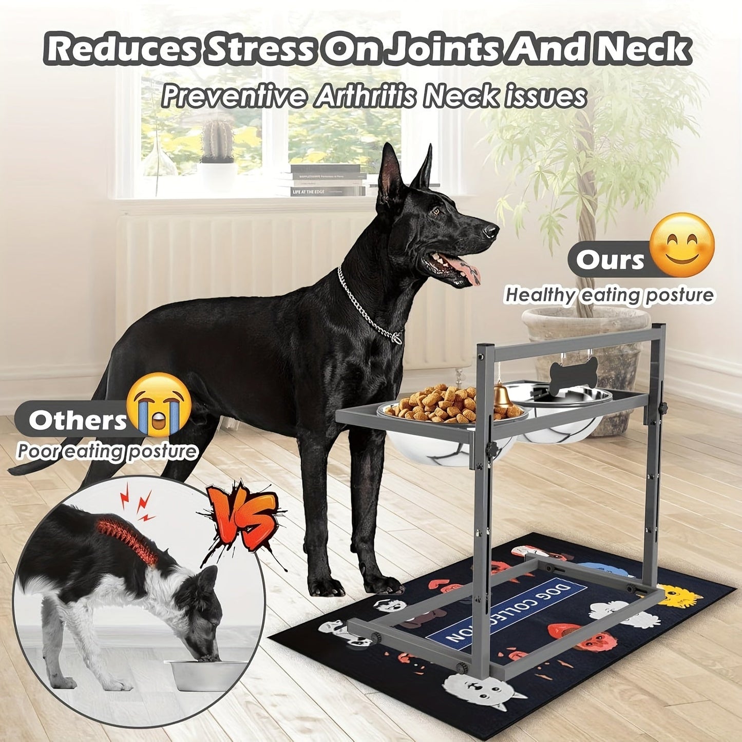 NNETM Elevated Dog Bowls for Large Dogs