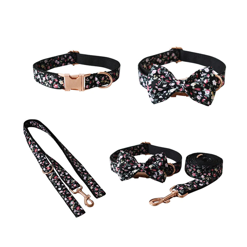 Stylish Charlie Dog Collar & Dog Bowtie Set