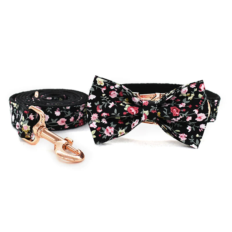  Charlie Dog Collar & Dog Bowtie Set