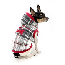 "Snowy Roads" Luxe Fleece Blanket Hoodie in Lodge Plaid