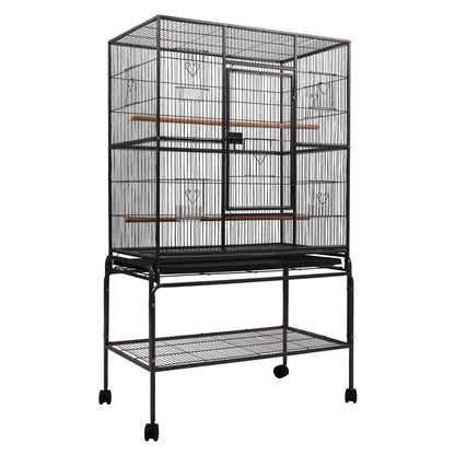 NNEDSZ Bird Cage Pet Cages Aviary 137CM Large Travel Stand Budgie Parrot Toys