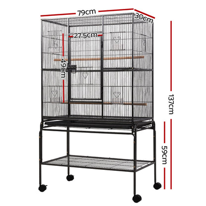 NNEDSZ Bird Cage Pet Cages Aviary 137CM Large Travel Stand Budgie Parrot Toys
