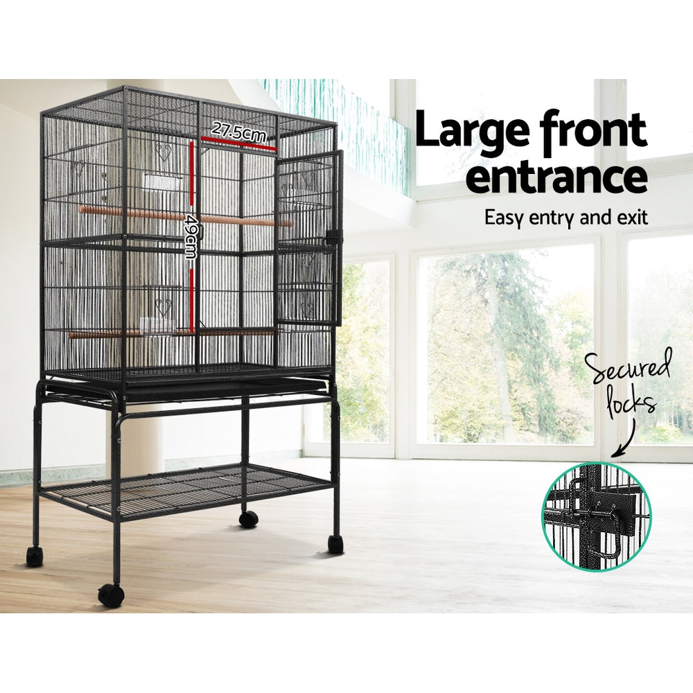 NNEDSZ Bird Cage Pet Cages Aviary 137CM Large Travel Stand Budgie Parrot Toys
