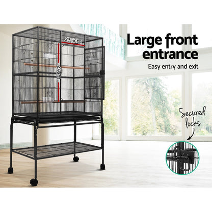 NNEDSZ Bird Cage Pet Cages Aviary 137CM Large Travel Stand Budgie Parrot Toys