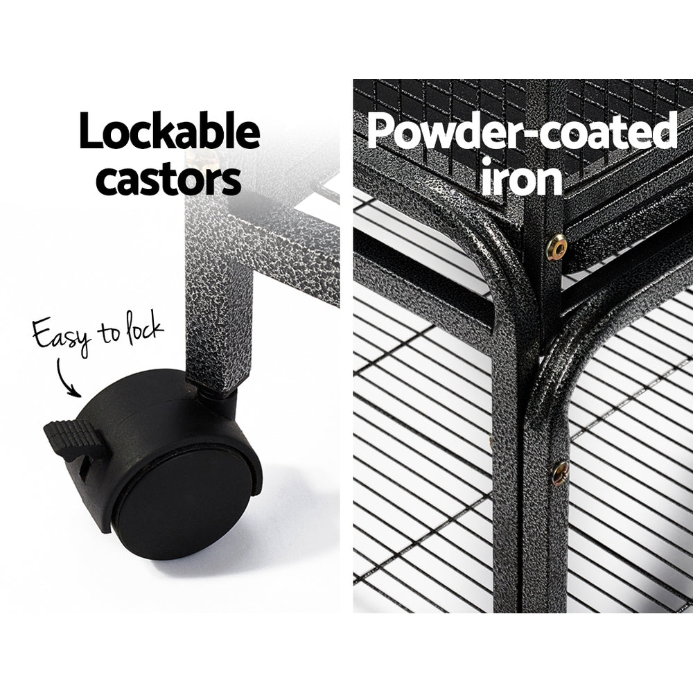 NNEDSZ Bird Cage Pet Cages Aviary 137CM Large Travel Stand Budgie Parrot Toys