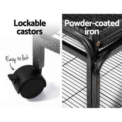 NNEDSZ Bird Cage Pet Cages Aviary 137CM Large Travel Stand Budgie Parrot Toys