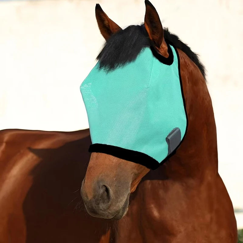 New Fly proof Horse Face Cover, Cool and Breathable Mesh, Insect proof, Mosquito proof, Sunshade, Horse Head Cover, Equestrian H