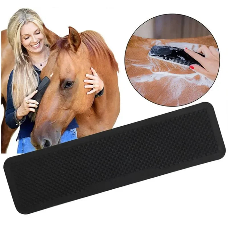 Horse brush, massage brush, cleaning, massage and hair scraper, cleaning horse equipment, horse bathing, pet horse hooves