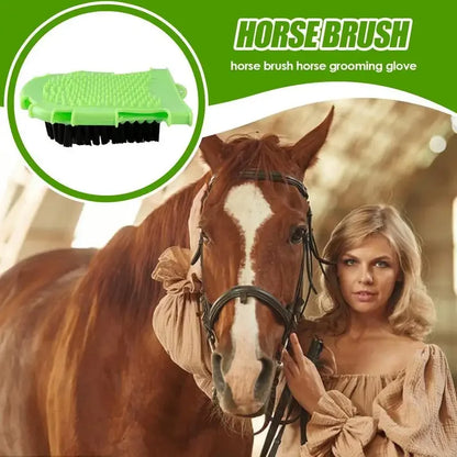Horse Brushes for Scraper Care Double-Sided Animal Grooming Mitt Handheld Glove Brush Professional Horse Bathing Tools