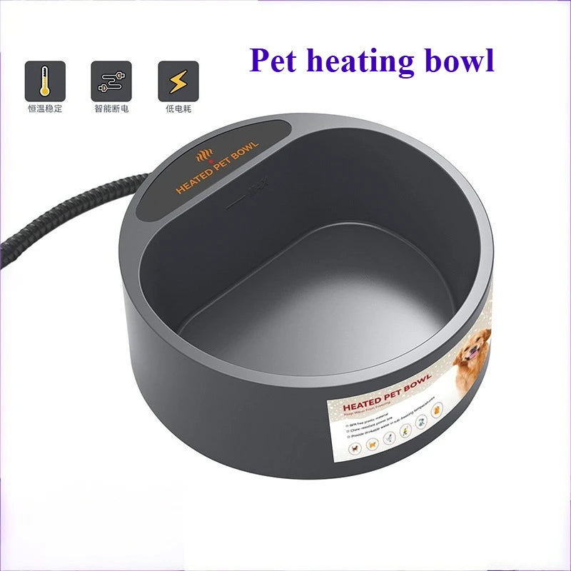 Pet Outdoor Indoor Heated Water Bowl Constant-temperature Water Dispensers Smart Dog Food Plate Pet Feeding Supplies Accessories