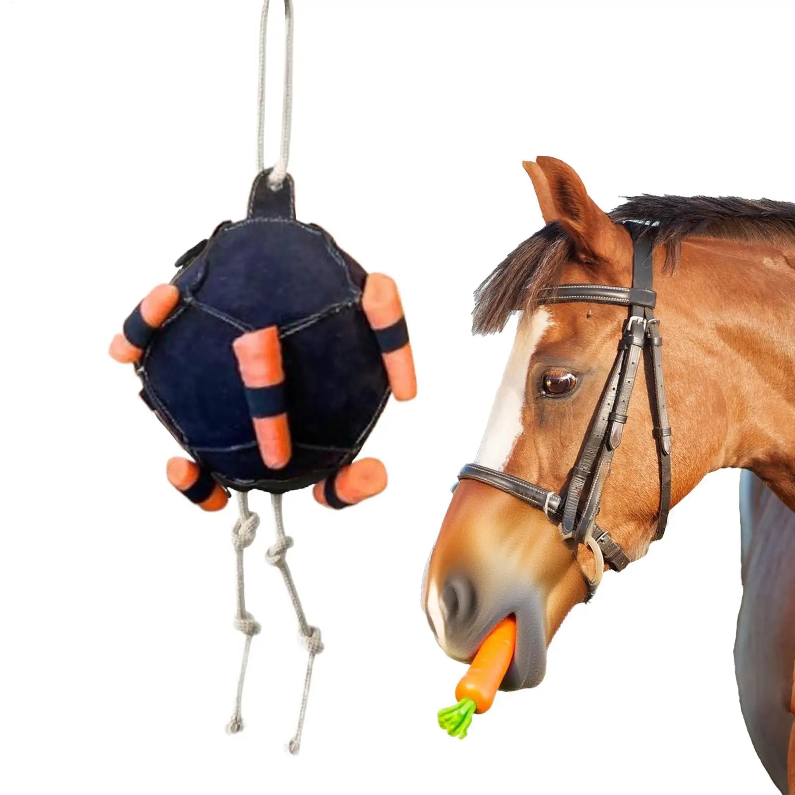 Horse Enrichment Toy Treat Ball Farm animals Feeder Toy Boredom Buster Funny Interactive Stress Reliever for Feeding Cattle goat