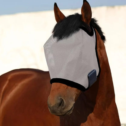 New Fly proof Horse Face Cover, Cool and Breathable Mesh, Insect proof, Mosquito proof, Sunshade, Horse Head Cover, Equestrian H