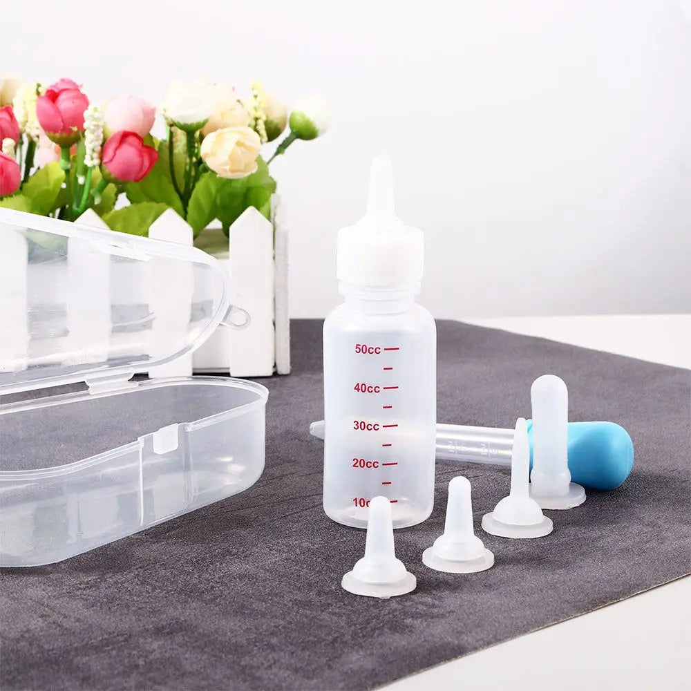 Set Newborn Feeder Dog Water Bottle Puppy Pet Feeder Supplies Kitten Feeding Bottle Pet Milk Bottle Cat Drinking Bottle