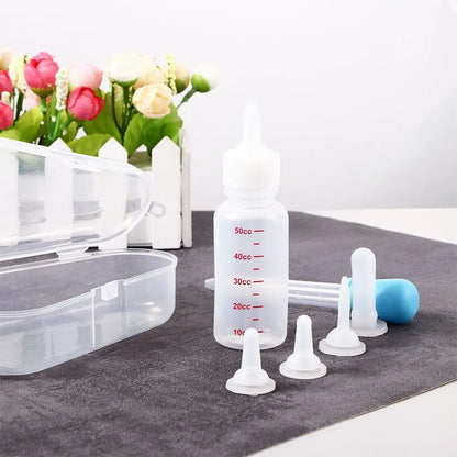 Set Newborn Feeder Dog Water Bottle Puppy Pet Feeder Supplies Kitten Feeding Bottle Pet Milk Bottle Cat Drinking Bottle