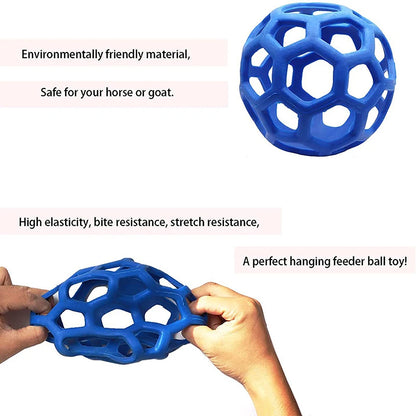Horse Treat Ball Hay Feeder Toy Ball Hanging Feeding Toy for Horse Horse Goat Sheep Relieve Stress Horse Treat Ball