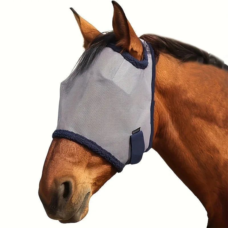 New Fly proof Horse Face Cover, Cool and Breathable Mesh, Insect proof, Mosquito proof, Sunshade, Horse Head Cover, Equestrian H
