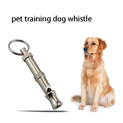 Pet training supplies dog flute dog whistle ultrasonic dog training small whistle pet supplies silver small portable