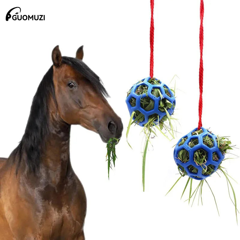 Horse Treat Ball Hay Feeder Toy Ball Hanging Feeding Toy for Horse Horse Goat Sheep Relieve Stress Horse Treat Ball