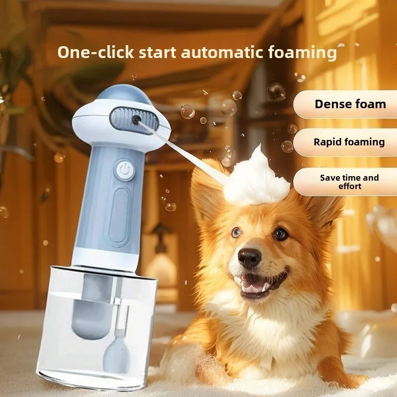 Automatic Dog Soap Dispenser Wireless USB Mute Dog Grooming Frother Cat Deeper Cleaning Bath Shampoo Foam Sprayer Pet Supplies