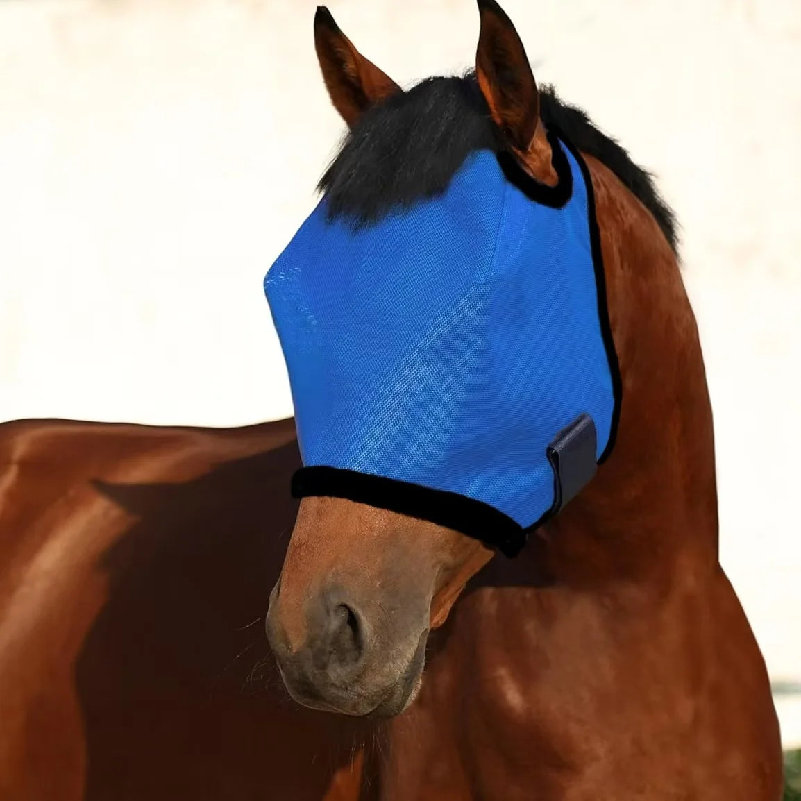 New Fly proof Horse Face Cover, Cool and Breathable Mesh, Insect proof, Mosquito proof, Sunshade, Horse Head Cover, Equestrian H