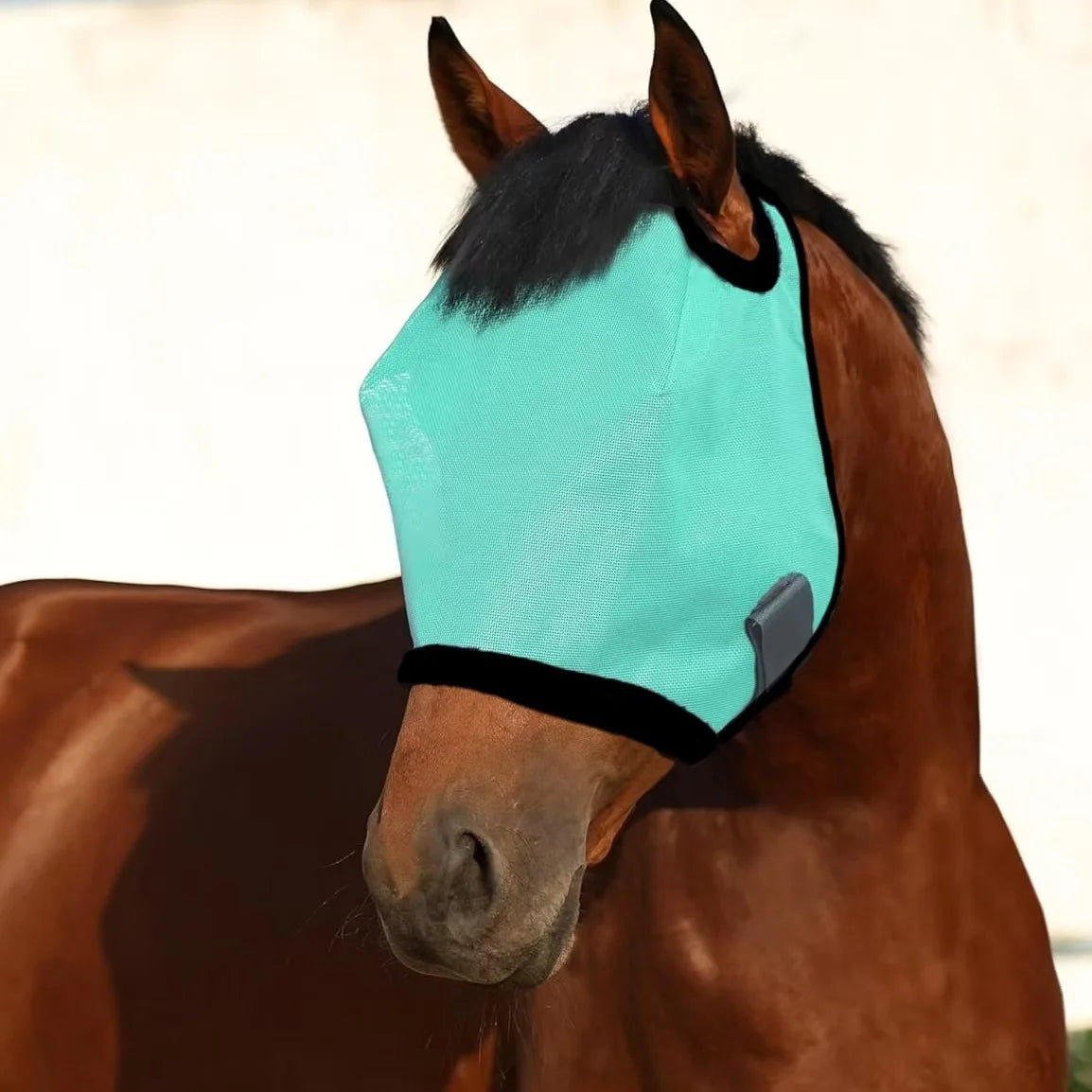 New Fly proof Horse Face Cover, Cool and Breathable Mesh, Insect proof, Mosquito proof, Sunshade, Horse Head Cover, Equestrian H