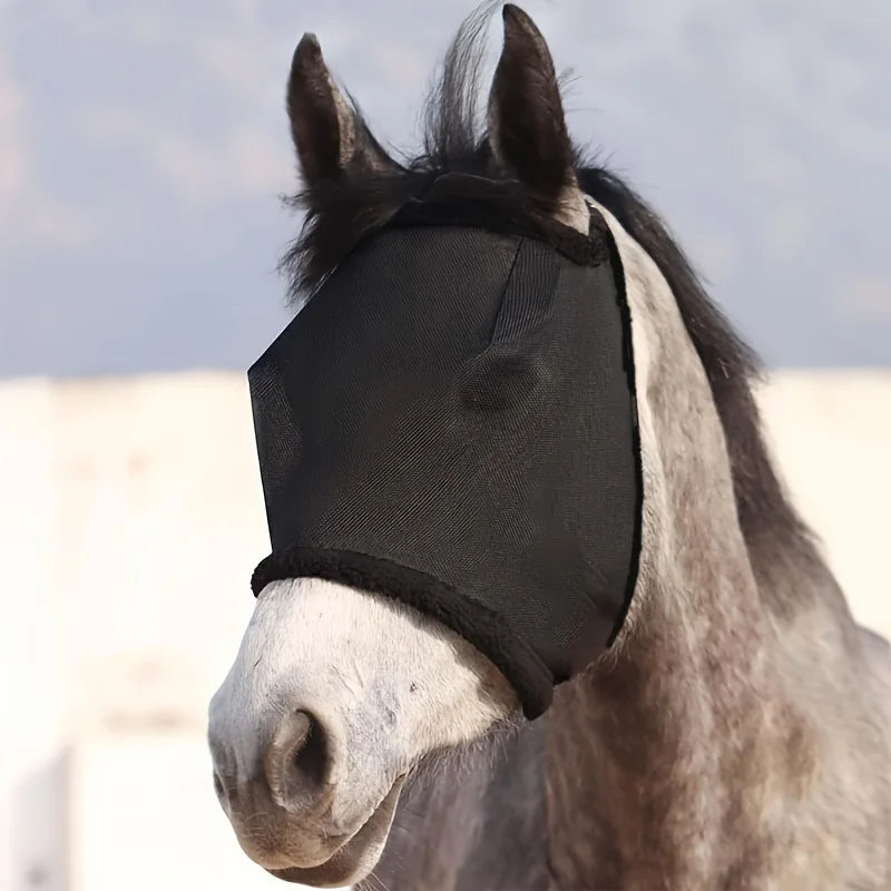New Fly proof Horse Face Cover, Cool and Breathable Mesh, Insect proof, Mosquito proof, Sunshade, Horse Head Cover, Equestrian H