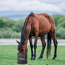 Portable Mesh Horse Feeding Bag Outdoor Spill Proof Horse Feed Bag Neck Hanging Feeding Bag Adjustable Ventilation Pet Supplies