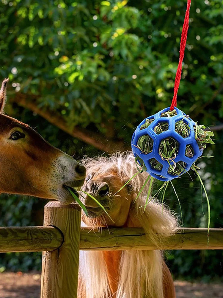 Horse Treat Ball Hay Feeder Toy Ball Hanging Feeding Toy for Horse Horse Goat Sheep Relieve Stress Horse Treat Ball
