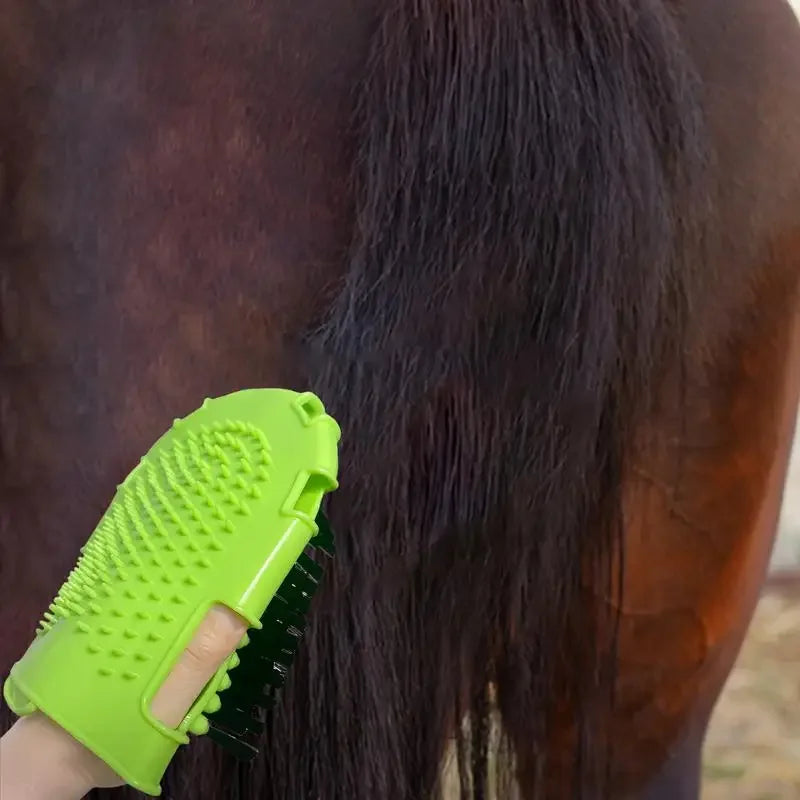 Horse Brushes for Scraper Care Double-Sided Animal Grooming Mitt Handheld Glove Brush Professional Horse Bathing Tools