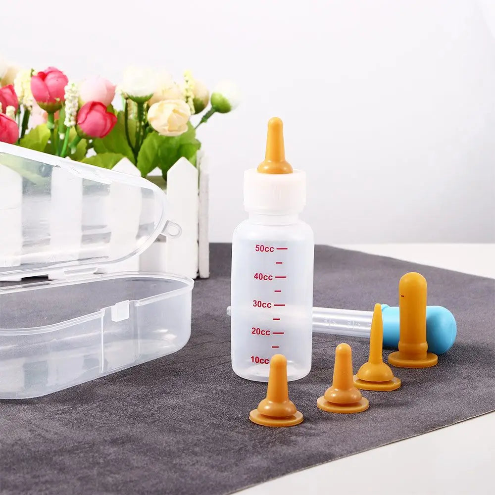 Set Newborn Feeder Dog Water Bottle Puppy Pet Feeder Supplies Kitten Feeding Bottle Pet Milk Bottle Cat Drinking Bottle