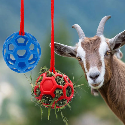 Horse Treat Ball Hay Feeder Toy Ball Hanging Feeding Toy for Horse Horse Goat Sheep Relieve Stress Horse Treat Ball
