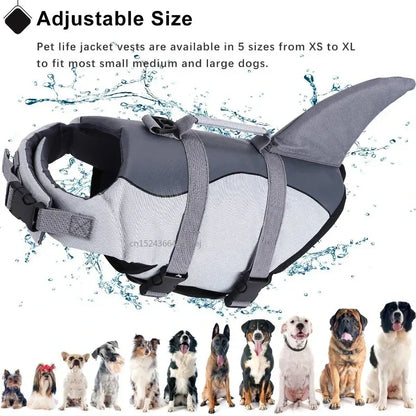 Shark Dog Life Jacket Enhanced Buoyancy Vest