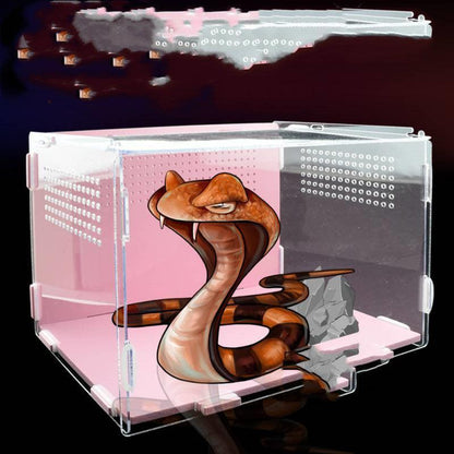 Acrylic Reptile Feeding Habitat - Transparent Thermal Box