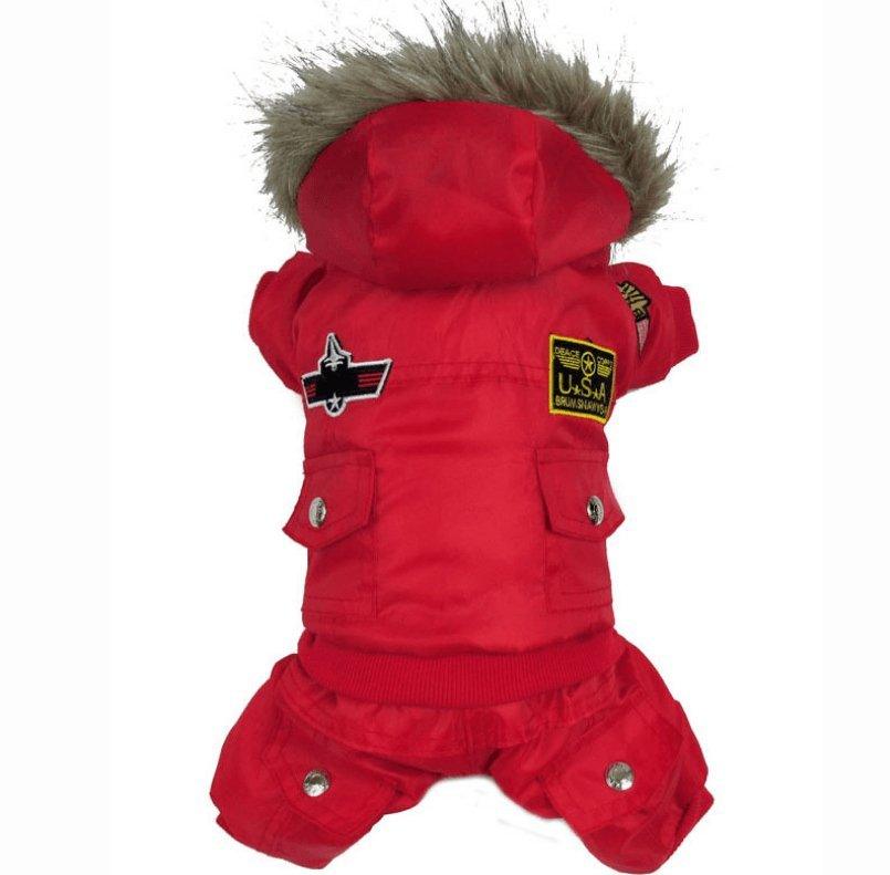 Air Force Inspired Four-Legged Pet Suit - Stylish Autumn And Winter Coats For Dogs