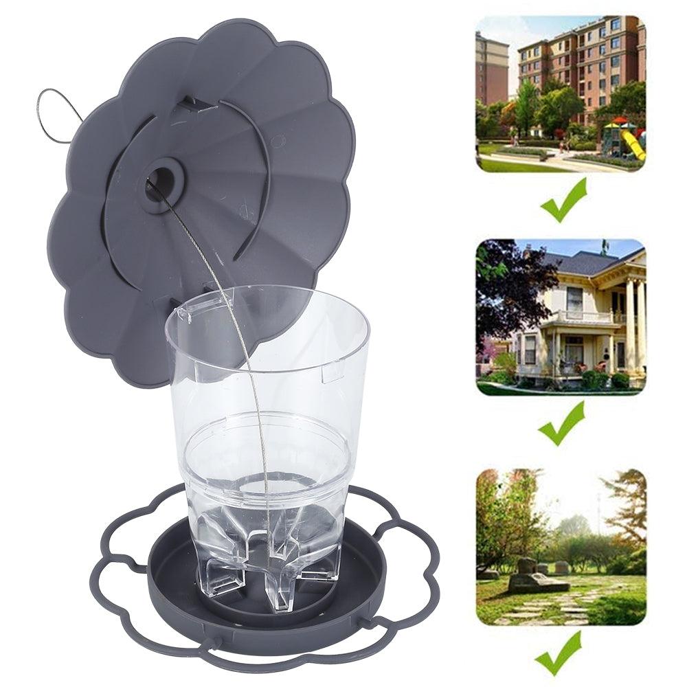 Foldable Bird Feeder With Removable Roof - Outdoor Garden Decor