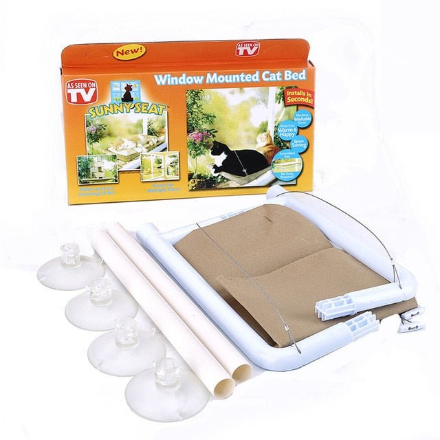 Cat Sunny Seat Window Mount Pet Cat Hammock Comfortable Cat Pet Bed Cute Pet Hanging Beds Bearing 20kg