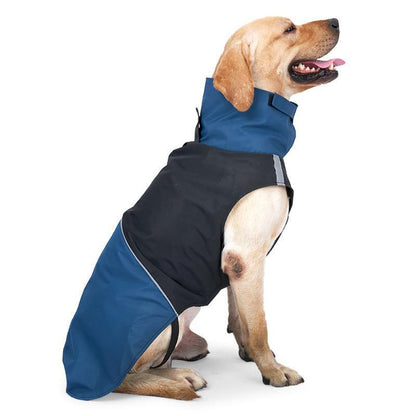 Colorblock Reflective Dog Raincoat - Waterproof Pet Jacket