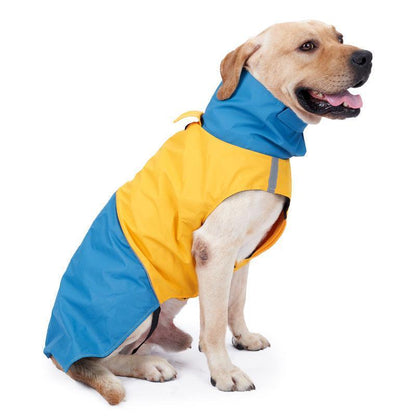 Colorblock Reflective Dog Raincoat - Waterproof Pet Jacket