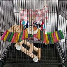 Colorful Wooden Hamster Climbing Ladder Toy