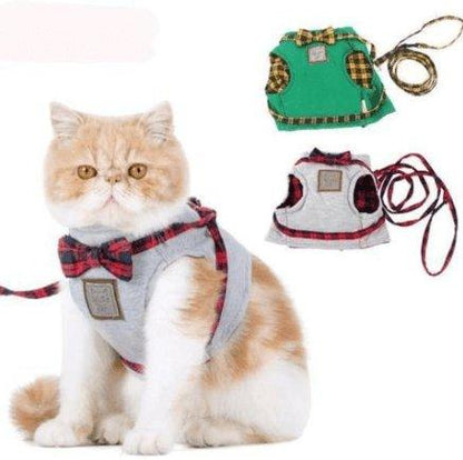 Cozycat Knitted Fabric Cat Harness Set