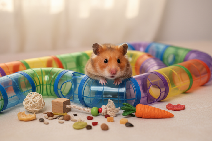 Hamster playing